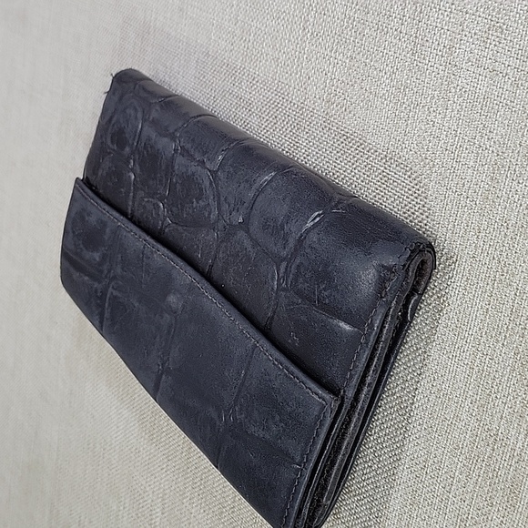 Mulberry Congo Croc Embossed Brown Leather Wallet Clutch Purse - Picture 5 of 13